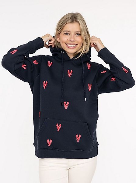 Zwillingsherz Kapuzensweatshirt Hummer-Stickerei, Kapuze, Kordelzug, Baumwo günstig online kaufen