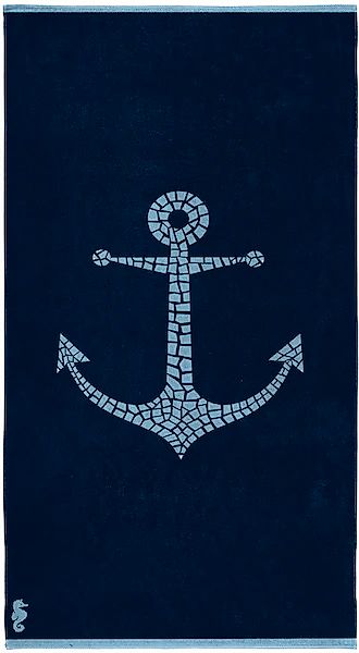 Seahorse Strandtuch »Captain«, (1 St., Strandtuch 100 x 180 cm), 100x180, f günstig online kaufen