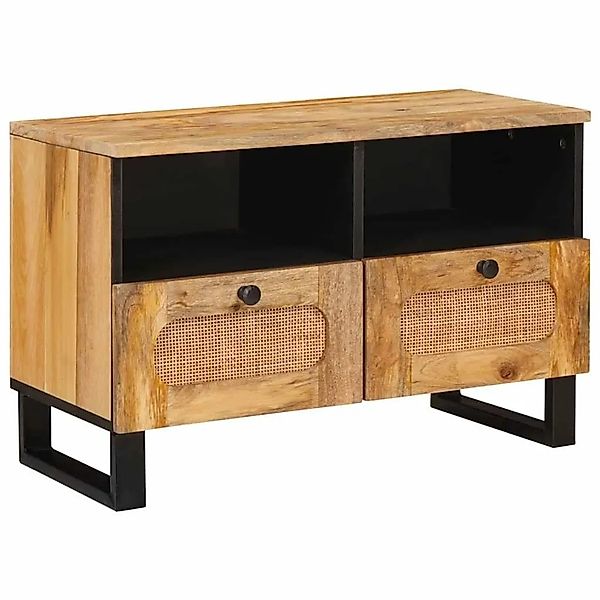 vidaXL TV-Schränk mit Regal Braun 70 x 33 x 46 cm Massivholz Mango 4018045 günstig online kaufen