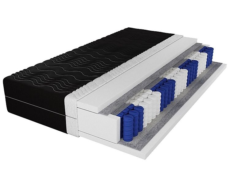 Taschenfederkernmatratze Taschenfederkern-Matratze 7 Zonen 20 cm Härtegrad günstig online kaufen