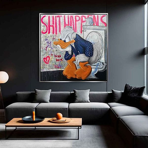 DOTCOMCANVAS® Leinwandbild Shit Happens, Leinwandbild Donald günstig online kaufen