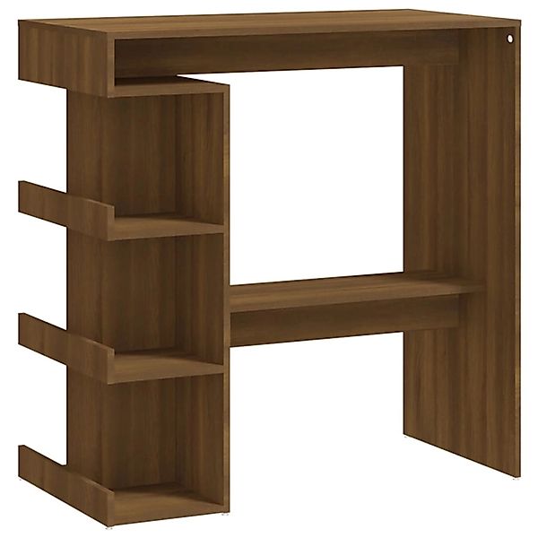 vidaXL Bartisch mit Regal Braun Eiche 100x50x101,5cm Holzwerkstoff günstig online kaufen