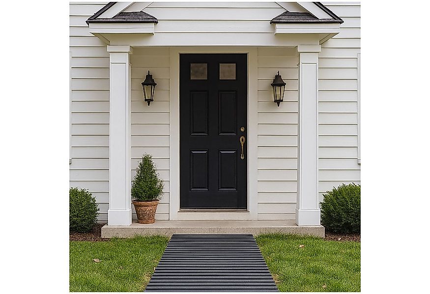 HTI-Living Gartensteg Gartenweg 655 cm Holzbohlenoptik Grau, 30x655 cm, Set günstig online kaufen