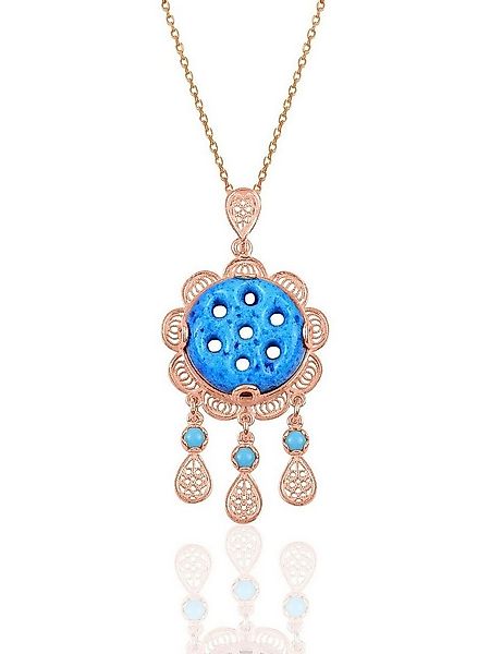 Nisan Kette und Anhänger Set, 925er Sterling Silber Halskette mit Filigran- günstig online kaufen