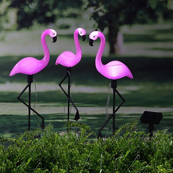 Hi Solar Led Gartenleuchten Flamingo 3-tlg. günstig online kaufen