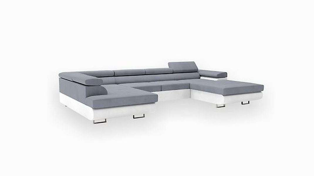 Goldstoff Wohnlandschaft RELAX U Ecksofa mit Schlaffunktion, Kunstleder & S günstig online kaufen