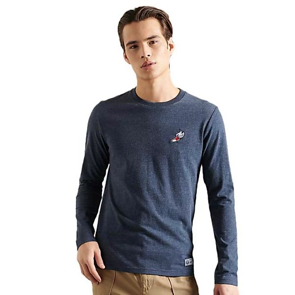 Superdry Collegiate Applique Langarm-t-shirt M Nautical Navy Marl günstig online kaufen