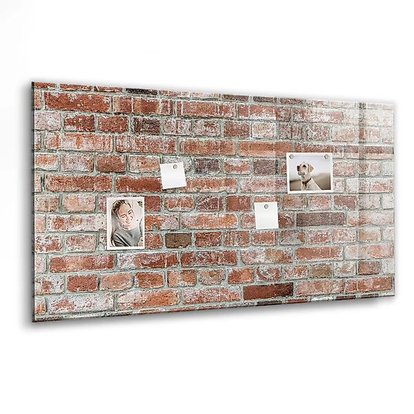 Tulup Glas Magnettafel Ziegelmauer 120x60 cm Magnettafel Zum Beschriften We günstig online kaufen