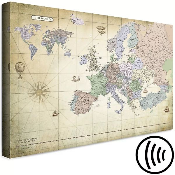 Leinwandbild Map of Europe (1 Part) Wide XXL günstig online kaufen