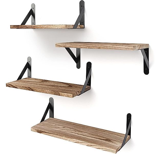 NUODWELL Wandregal Wandregal Wandregal 4er Set, Schweberegal für Küchen Woh günstig online kaufen