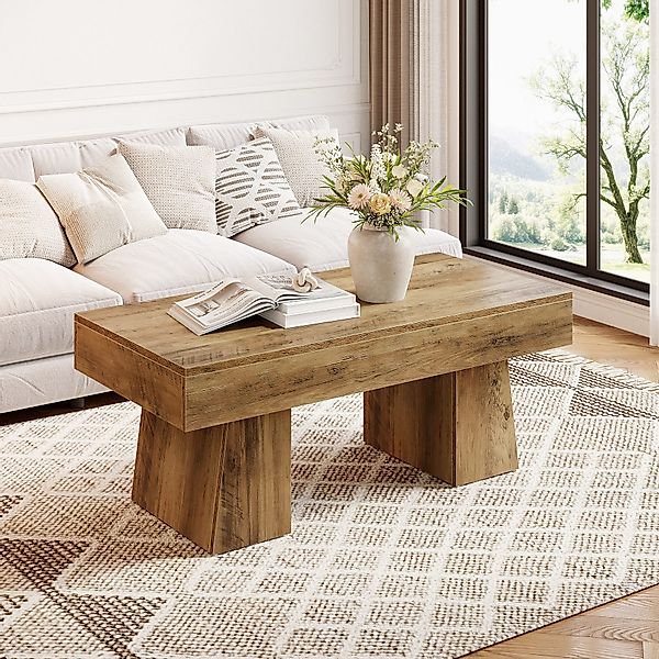 Tribesigns Couchtisch 120x60x50cm Landhaus Wohnzimmertisch mit günstig online kaufen