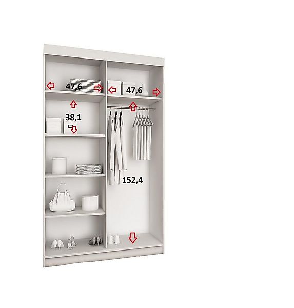 KIER FURNITURE Schwebetürenschrank Schrank Schlafzimmer TOP PLUS B-25, Klei günstig online kaufen