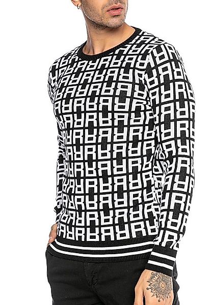 RedBridge Strickpullover mit Rundhalsausschnitt und Allover-Muster Allover- günstig online kaufen