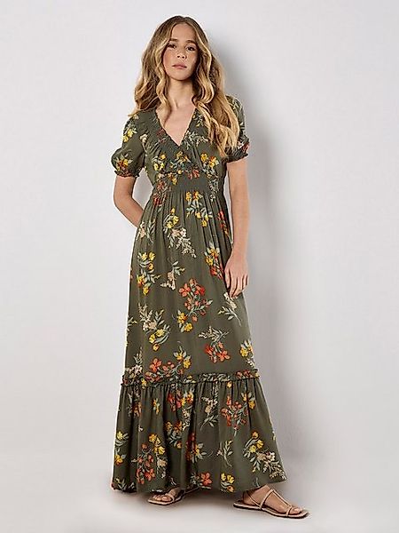 Apricot Maxikleid Sommerliches Blumenkleid, mit Smockdetails günstig online kaufen