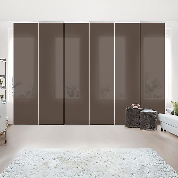 Bilderdepot24 Schiebegardine modern Flächenvorhang blickdicht Cacao, günstig online kaufen