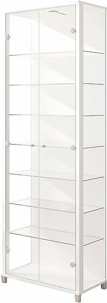 fif möbel Vitrine "Optima", Standvitrine, Glastüren, 7 Böden, LED, vielseit günstig online kaufen