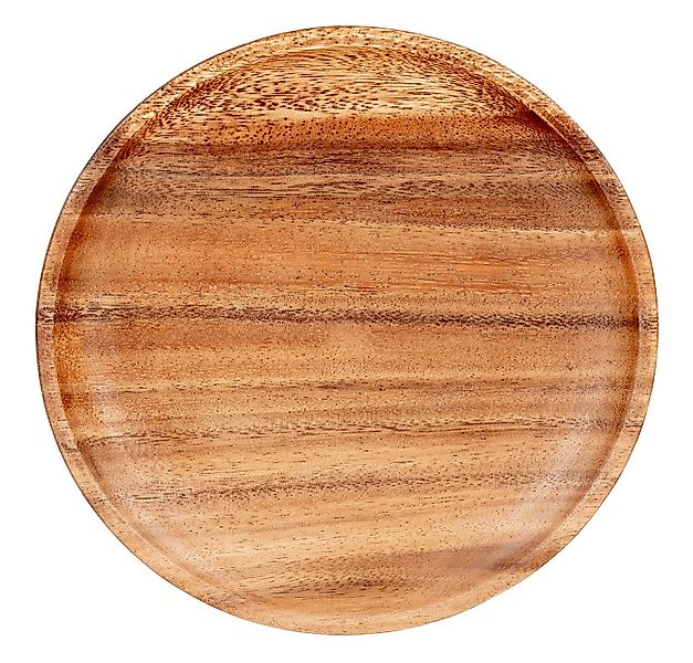 Levandeo® Dekoteller, Holzteller Akazie rund 20cm Holz Schale Obstteller De günstig online kaufen