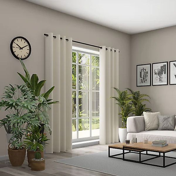 Neutex for you! Vorhang »Linessa«, (1 St.), HxB: 245x137, Ösenschal mit Met günstig online kaufen