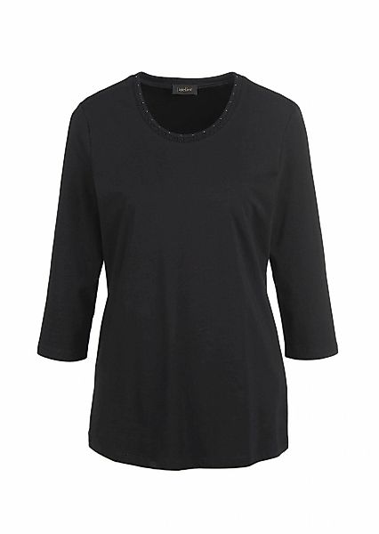 GOLDNER 3/4-Arm-Shirt "Kurzgröße Rundhalsshirt aus Pima-Baumwolle" Mit Schm günstig online kaufen