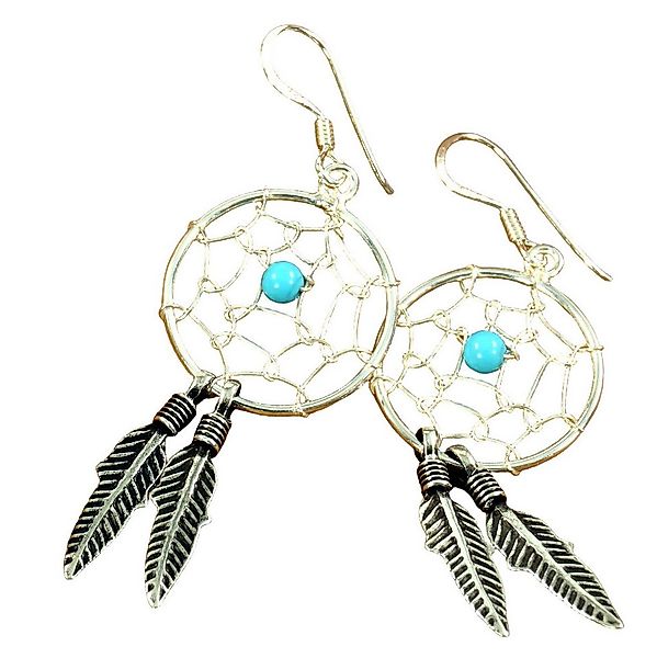 Guru-Shop Paar Ohrhänger Silberohrringe mit Traumfänger Boho Ohrringe.. günstig online kaufen
