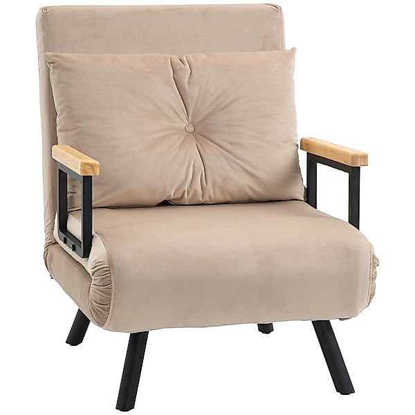HOMCOM Sessel Gästebett mit Samtoptik, Rückenkissen, günstig online kaufen