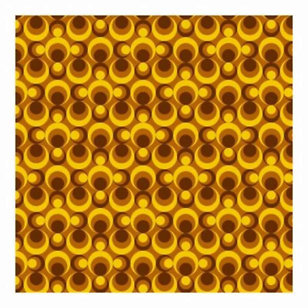 Bilderwelten Mustertapete 70er Jahre Tapete Kreisdesign braun Gr. 432 x 290 günstig online kaufen