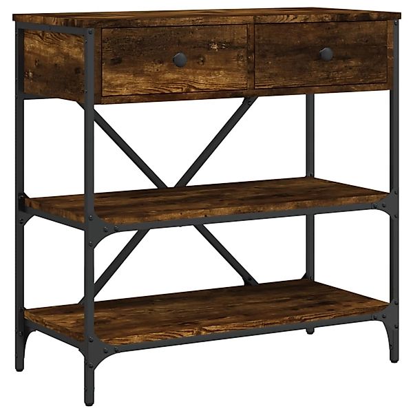 vidaXL Konsolentisch Räuchereiche 75x34,5x75 cm Holzwerkstoff 833410 günstig online kaufen