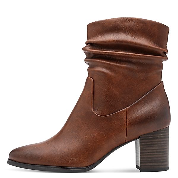 MARCO TOZZI Stiefelette, Blockabsatz, Businessschuh mit Falten im slouchy L günstig online kaufen