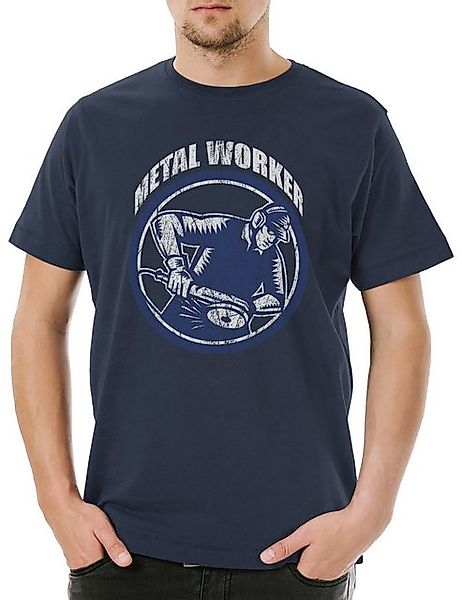 Urban Backwoods Print-Shirt Urban Backwoods Metal Worker I Herren T-Shirt N günstig online kaufen