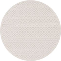 Paco Home Teppich "Livorno 673" rund 14 mm Höhe Uni-Farben, Scandi, Rauten günstig online kaufen