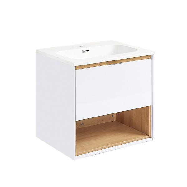 SoBuy Waschbeckenunterschrank mit Fach Waschbecken mit Unterschrank BZR171- günstig online kaufen