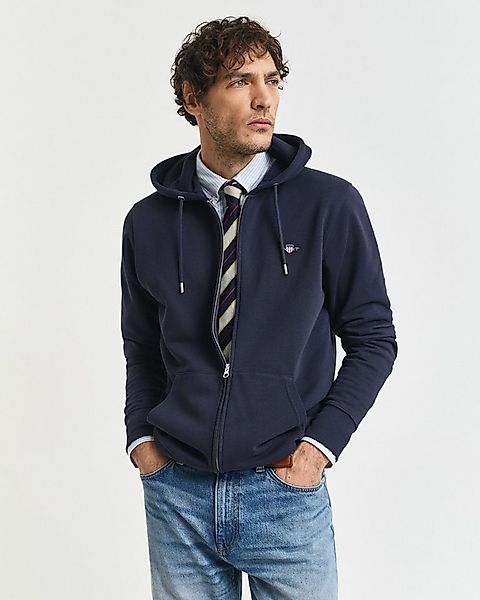 Gant Kapuzensweatjacke REG SHIELD FULL ZIP HOODIE mit Logostickerei auf der günstig online kaufen