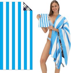 Coonoor Strandtuch Mikrofaser Doppelseitiges Samtstrandtuch Tragbares günstig online kaufen