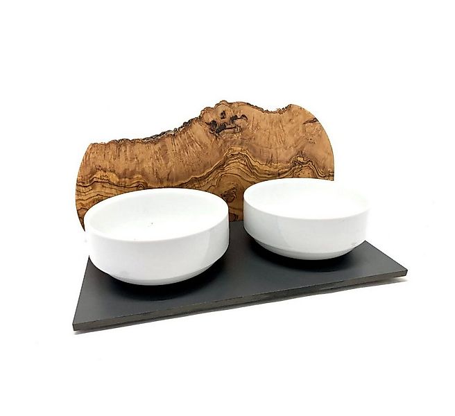 Olivenholz-erleben Futterstation 2-in-1 Wasser & Futter Cats DUO MOUNTAIN O günstig online kaufen