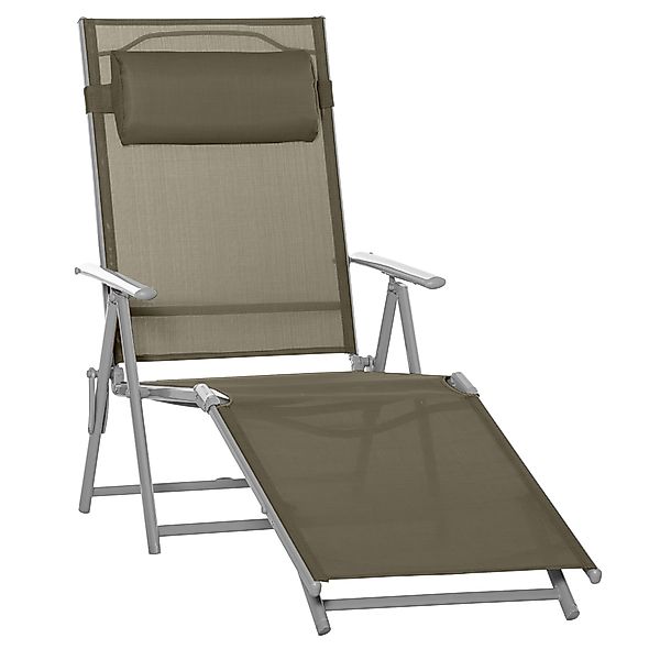 Outsunny Gartenliege Strandliege, Relaxliege, klappbar mit günstig online kaufen