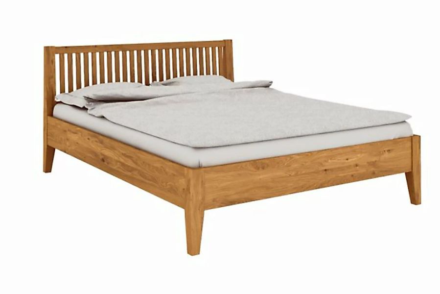 byoak Bett ODYS 140 x 210 aus Massivholz, mit Holzkopfteil, Naturgeölt günstig online kaufen