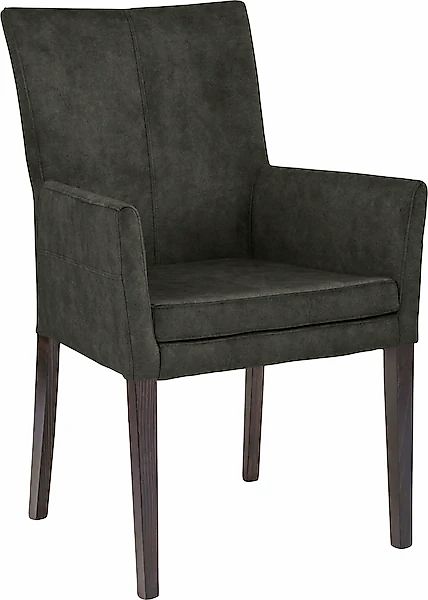 Home affaire Armlehnstuhl "Aspen" () Beine aus massiver Buche, wengefarben günstig online kaufen