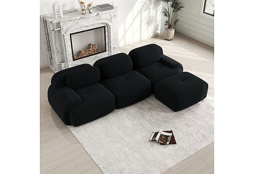 Odikalo 3-Sitzer Ecksofa modular kombinierbar Polstersofa, Modulares Ecksof günstig online kaufen