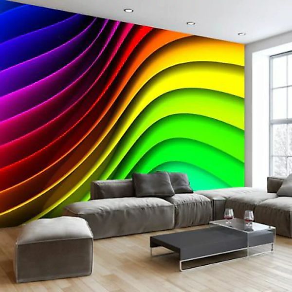 artgeist Fototapete Rainbow Waves mehrfarbig Gr. 300 x 210 günstig online kaufen