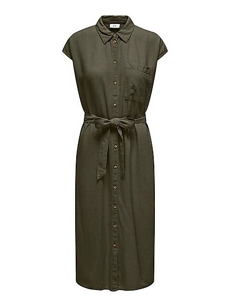 JACQUELINE de YONG Shirtkleid Midi mit Gürtel Knopfleiste Brusttaschen Kurz günstig online kaufen