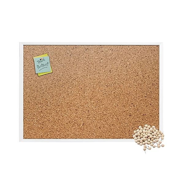 Tulup Korktafel 70x50 cm Weißer Rahmen Pinnwand Kork gerahmt Gratis Ansteck günstig online kaufen