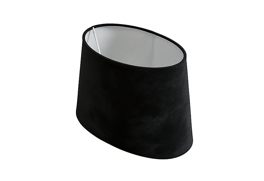 B&S Lampenschirm Lampenschirm oval Velvet schwarz B:20,5x12/T:17x10/H:14cm, günstig online kaufen