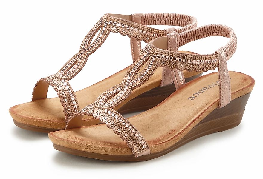 Vivance Sandalette "Sommerschuh", Sandale, Sommerschuh mit Glitzerdetails u günstig online kaufen