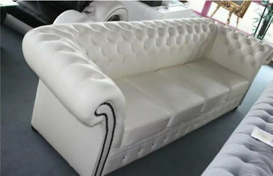 JVmoebel 4-Sitzer Chesterfield Luxus Couch Sofa mit Kristallsteinen Vollled günstig online kaufen