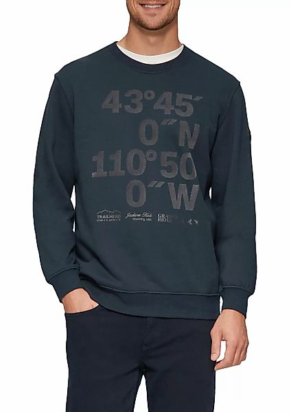 s.Oliver Sweatshirt Sweatshirt (1-tlg) Rundhals, Langarm, Logo, Rippbündche günstig online kaufen