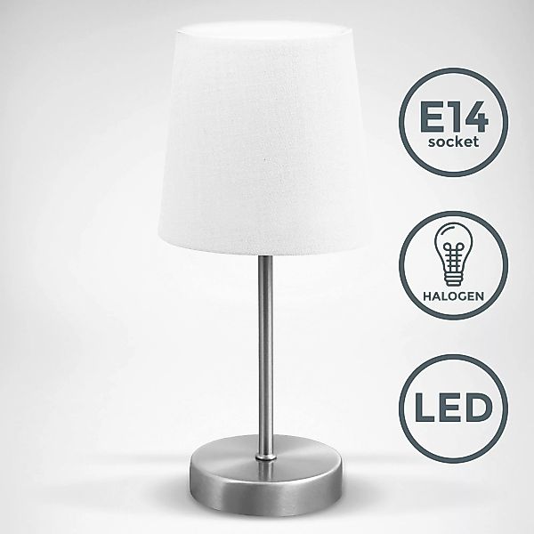 B.K.Licht Tischleuchte, ohne Leuchtmittel, LED Nachttischlampe günstig online kaufen