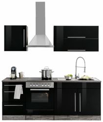 KOCHSTATION Küchenzeile "KS-Samos" Breite 210 cm, wahlweise mit E-Geräten, günstig online kaufen