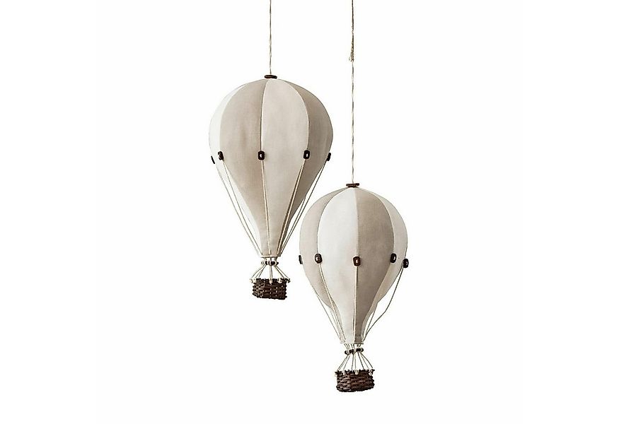 Mirabeau Wanddekoobjekt Deko-Heißluftballon 2er Set Merrybean creme/grau günstig online kaufen
