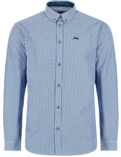 Maddox Trachtenhemd Kariertes Herrenhemd mit Hirsch günstig online kaufen