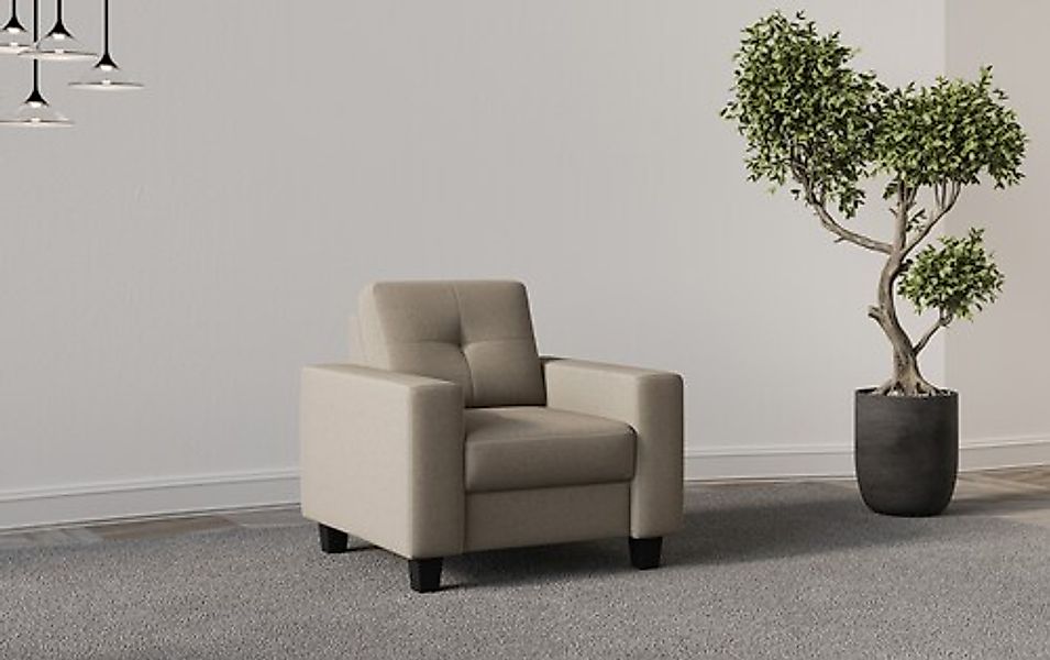 Home affaire Sessel »Varese« Kreuznaht in beige günstig online kaufen